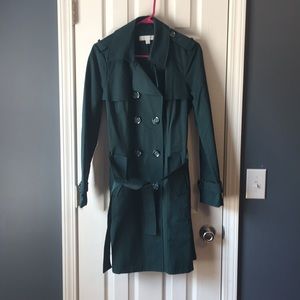 New York and co hunter green trench coat
